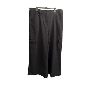 Gabrielle Union Pants WomenXXL Wide Leg Cargo Pockets Black